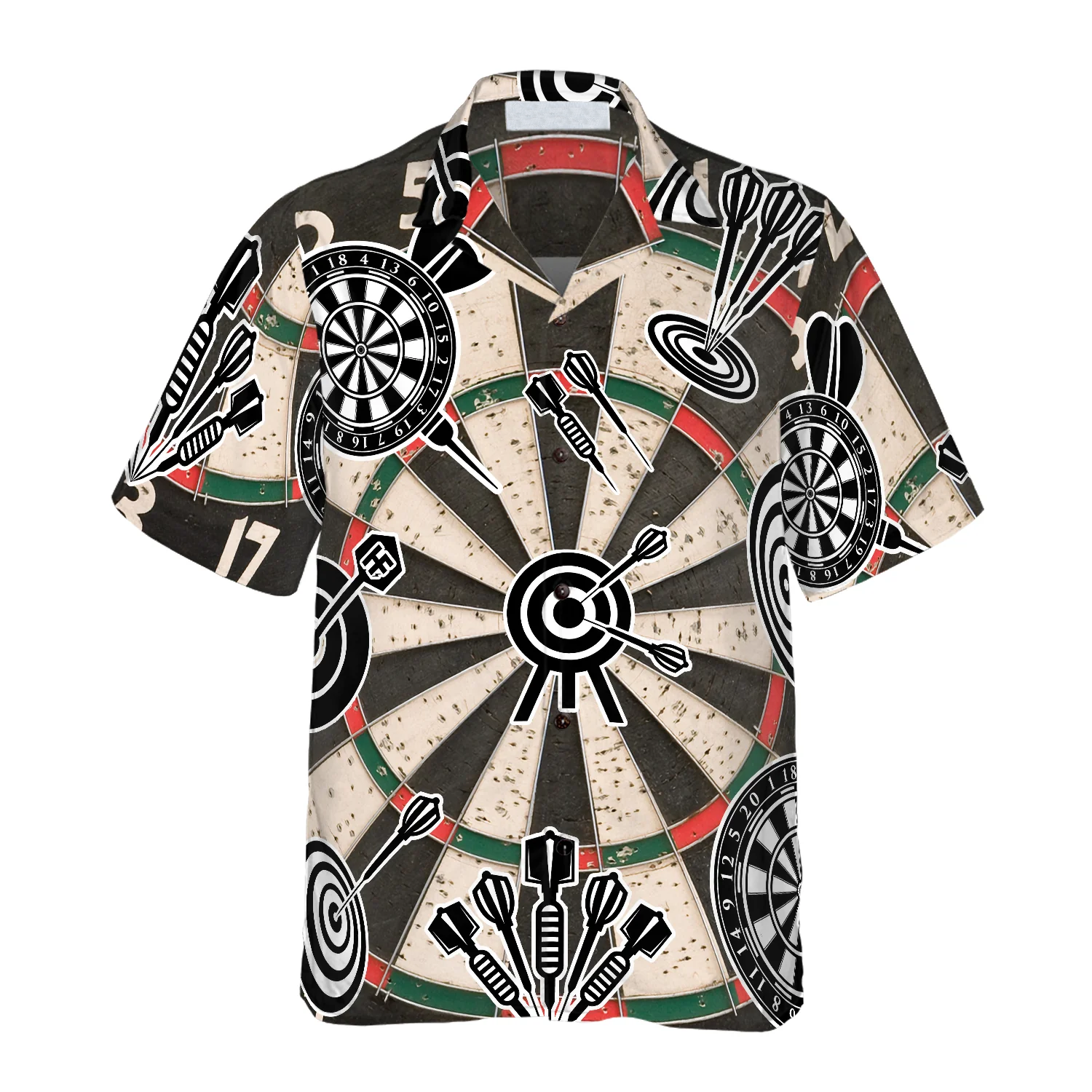 Darts Icon Game Pattern Hawaiian Shirt/ Colorful Summer Aloha Shirt For Men Women/ Gift For Friend/ Team/ Darts Lovers