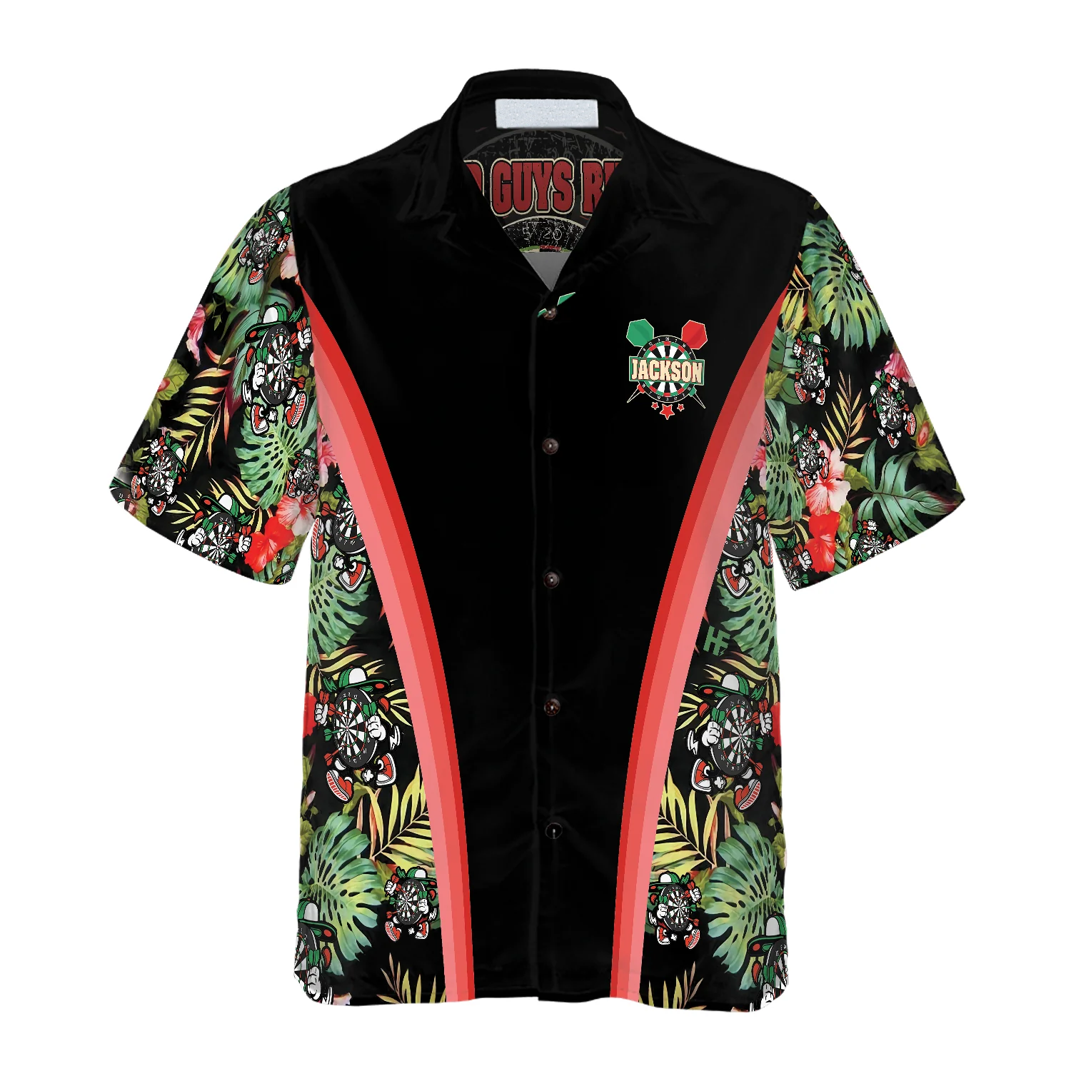 Old Guys Rule Dart Tropical Custom Hawaiian Shirt/ Personalized Name Dart Hawaiian Shirt