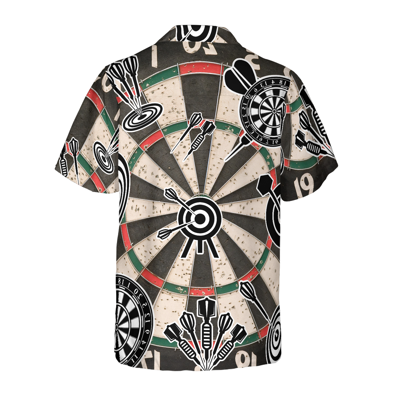 Darts Icon Game Pattern Hawaiian Shirt/ Colorful Summer Aloha Shirt For Men Women/ Gift For Friend/ Team/ Darts Lovers