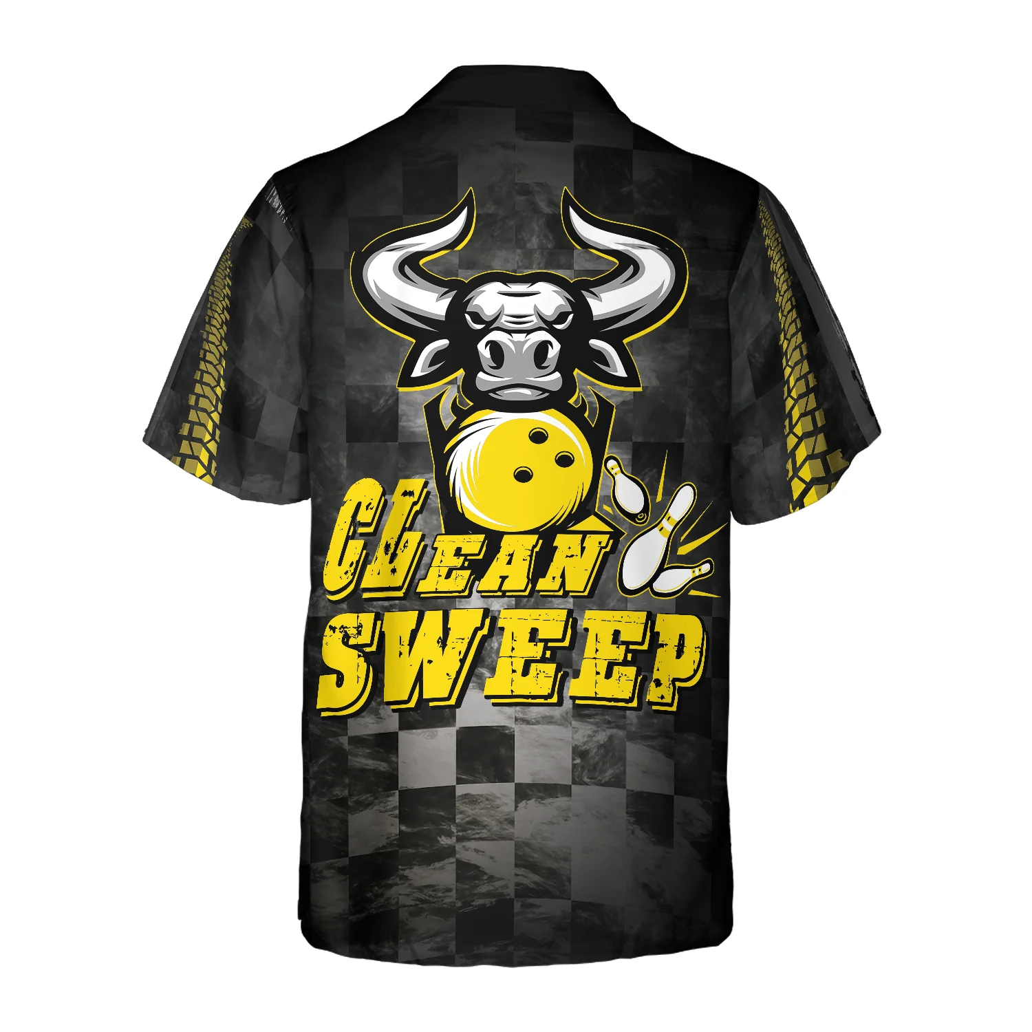 Clean Sweep Bowling Bull Aloha Hawaiian Shirt For Summer/ Colorful Shirt For Men Women/ Perfect Gift For Friend/ Team/ Family/ Bowling Lovers