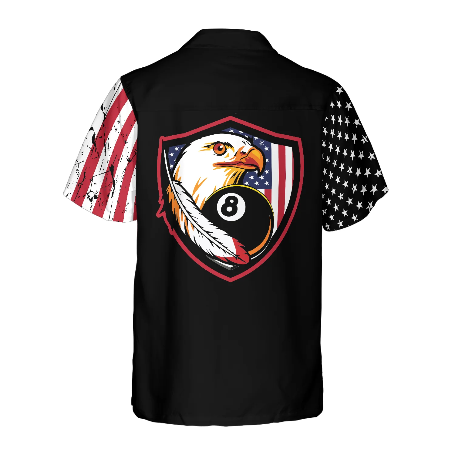 Billiards Eagle American Flag Hawaiian Shirt/ Perfect Gift for Billiard Player/ Billiard Shirt/ Flag Shirt