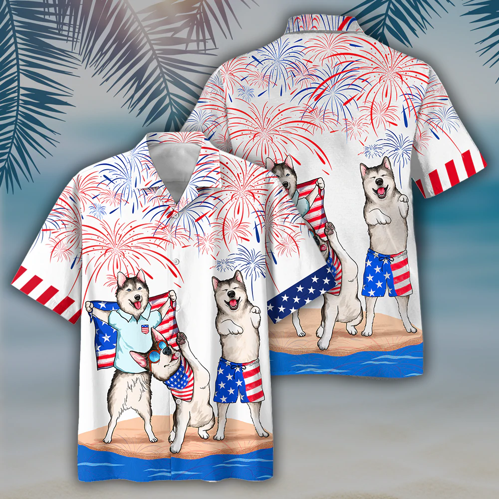 Alaska Hawaiian Shirt - Independence Is Coming/ Men''s USA Patriotic Hawaiian Shirt