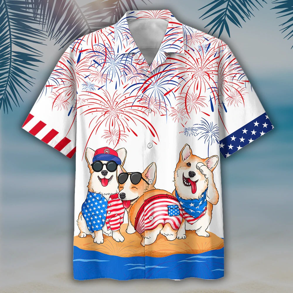 Corgi Hawaiian Shirts - Independence Day Is Coming/ Independence''s Day Gift/ Dog Lover Gifts