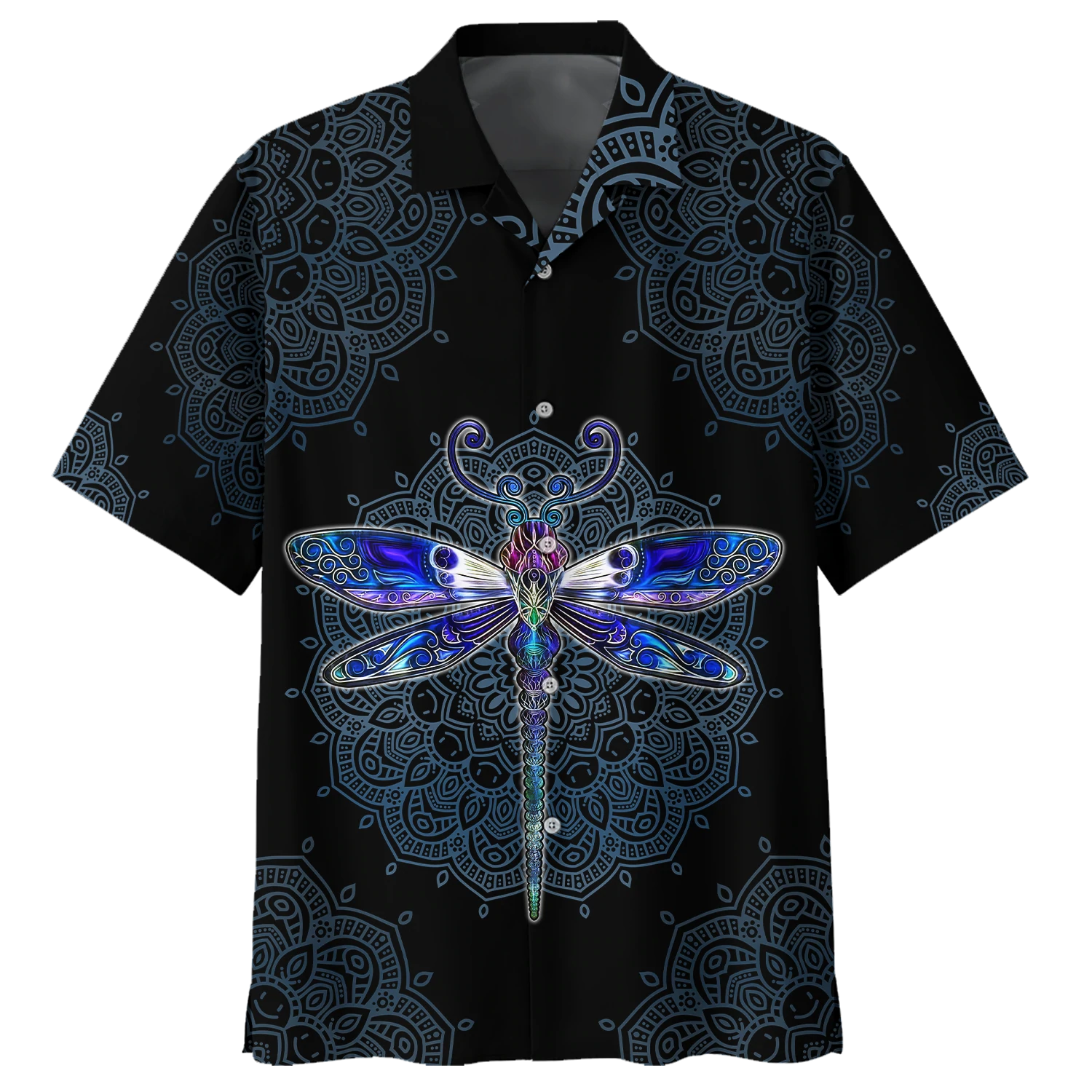 Trippy Colorful Dragonfly Psychedelic Hippie Hawaiian Shirt