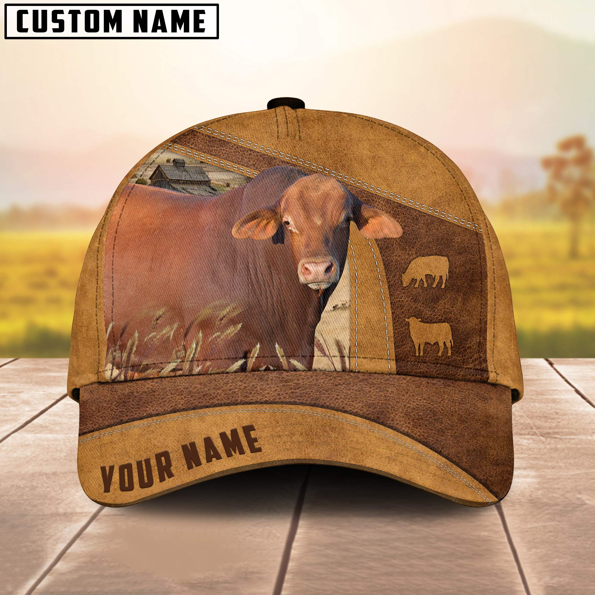 Red Brangus Custom Name Cap/ Cattle Hat/ Farm Baseball Hat/ Cap Hat For Farmer Farm Lover