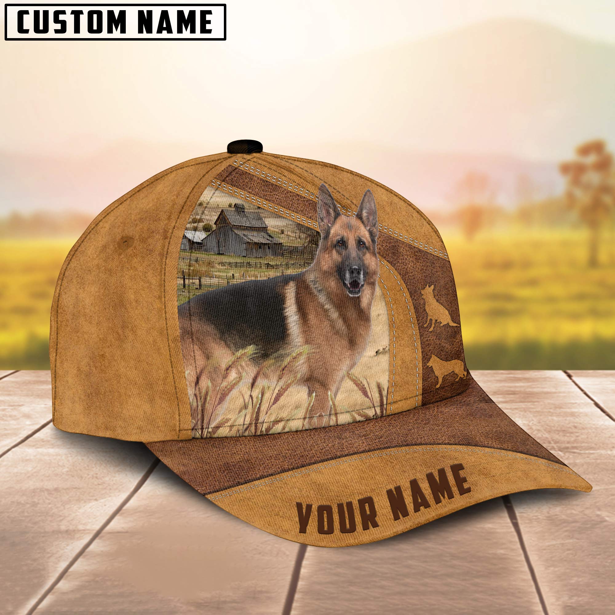 Custom Name German Shepherd Cap/ Dog Hat/ Animal Baseball Hat/ Cap Hat For Dog Lover