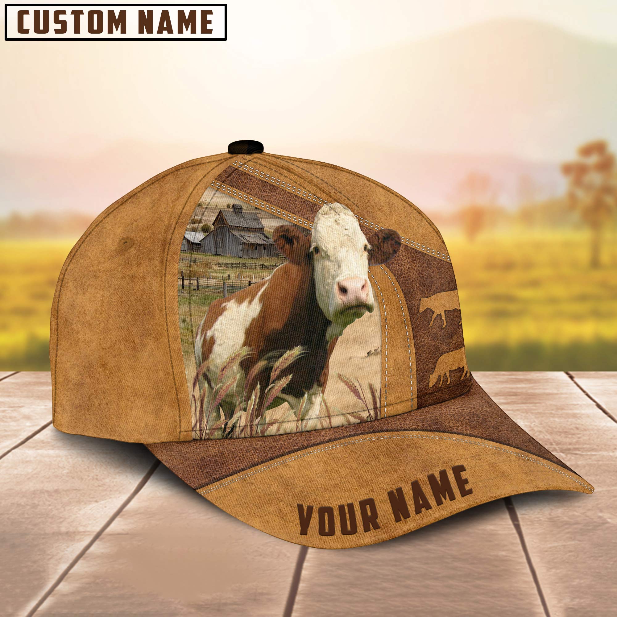 Custom Name Fleckvieh Cattle Cap / Cattle Hat/ Farm Baseball Hat/ Cap Hat For Farmer Farm Lover