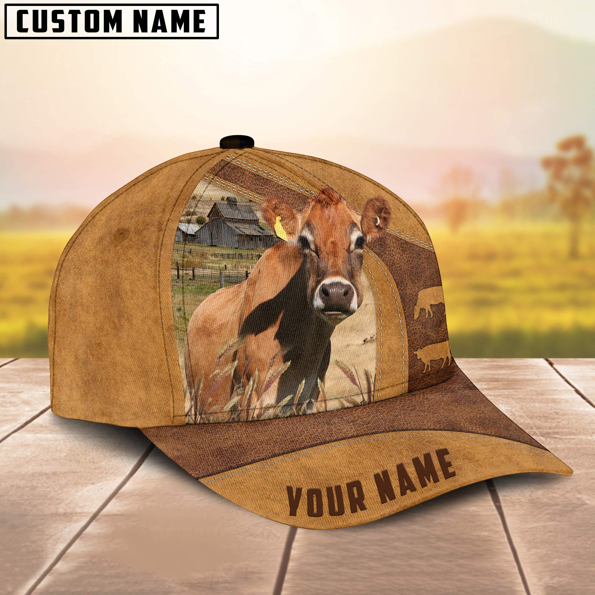 Jersey Cow No Horns Custom Name Cap/ Cattle Hat/ Farm Baseball Hat/ Cap Hat For Farmer Farm Lover