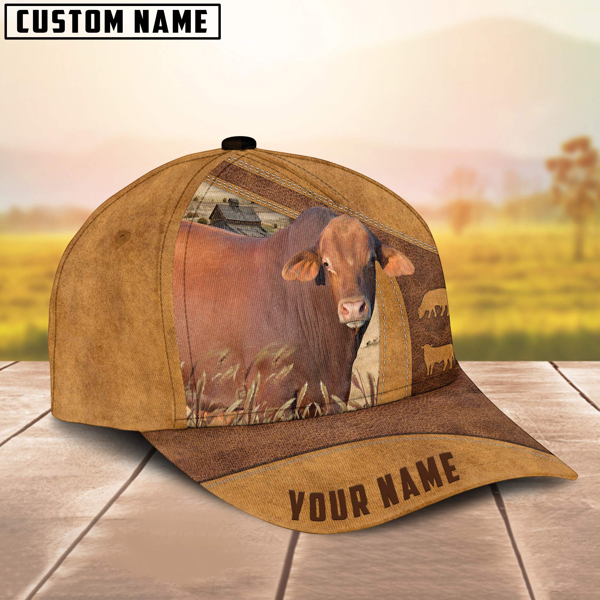Red Brangus Custom Name Cap/ Cattle Hat/ Farm Baseball Hat/ Cap Hat For Farmer Farm Lover