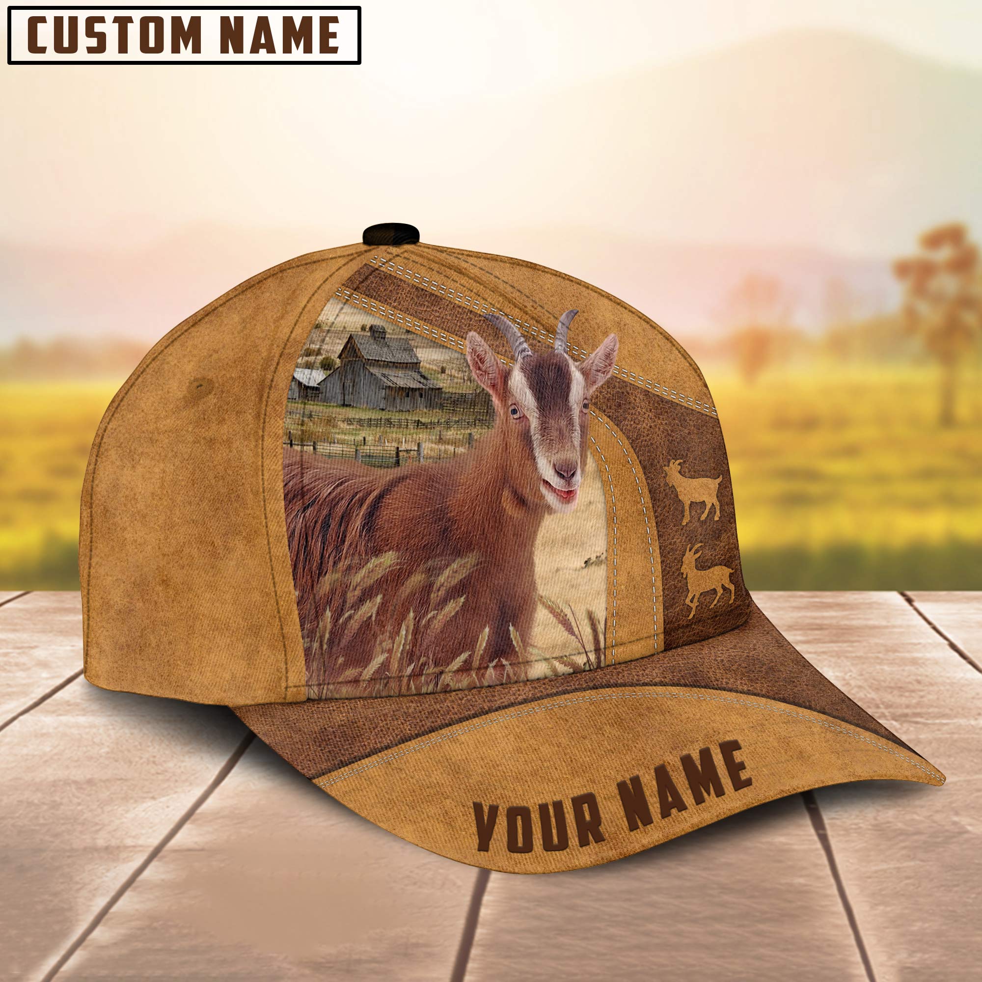 Personalized Goat Cap / Goat Hat/ Farm Baseball Hat/ Cap Hat For Farmer Farm Lover