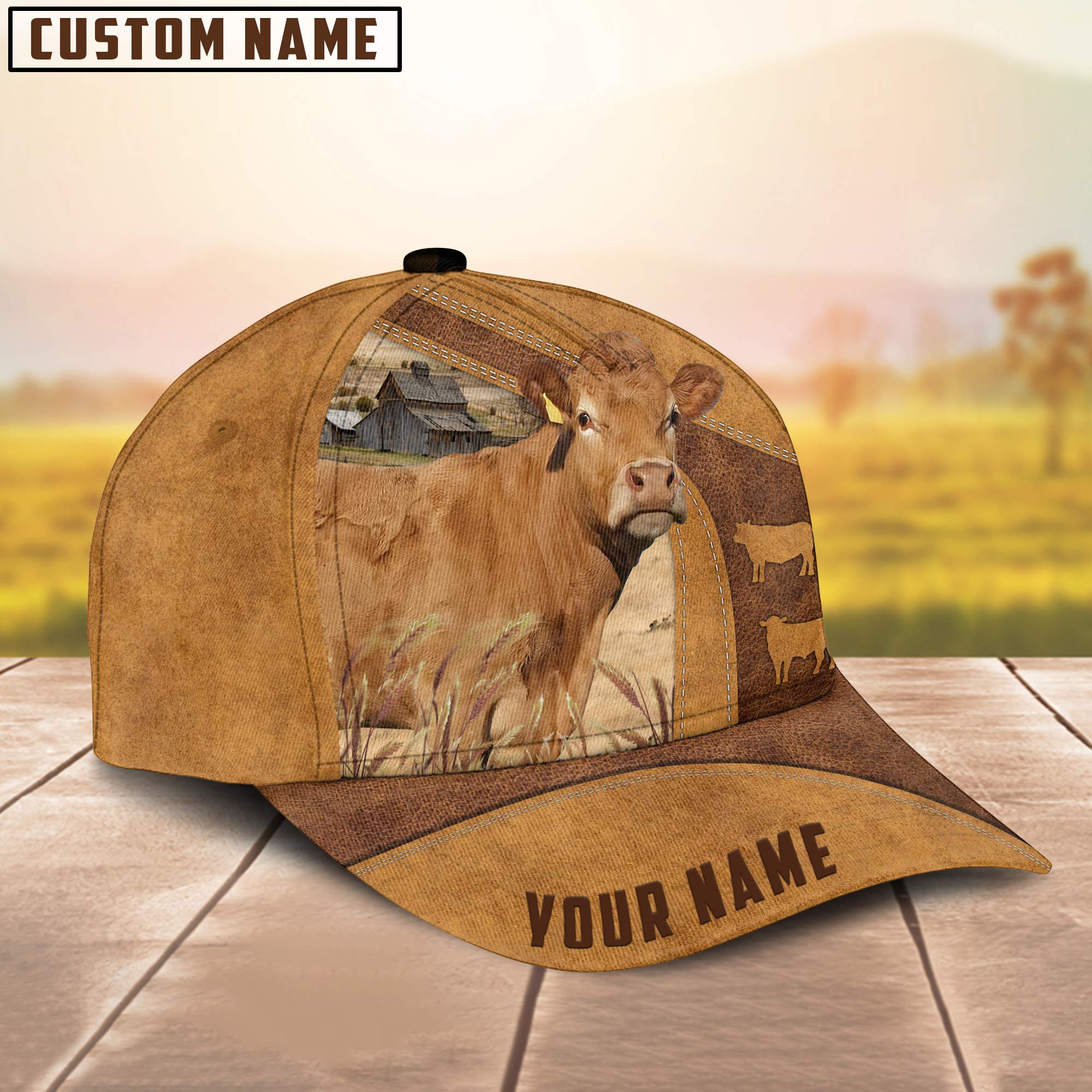 Custom Name Limousin Cattle Cap / Cattle Hat/ Farm Baseball Hat/ Cap Hat For Farmer Farm Lover