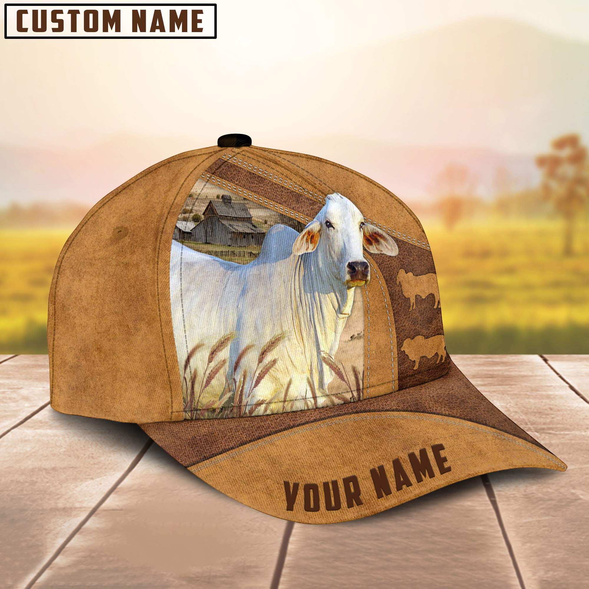 Personalized Brahman Cattle Cap/ Cattle Hat/ Farm Baseball Hat/ Cap Hat For Farmer Farm Lover