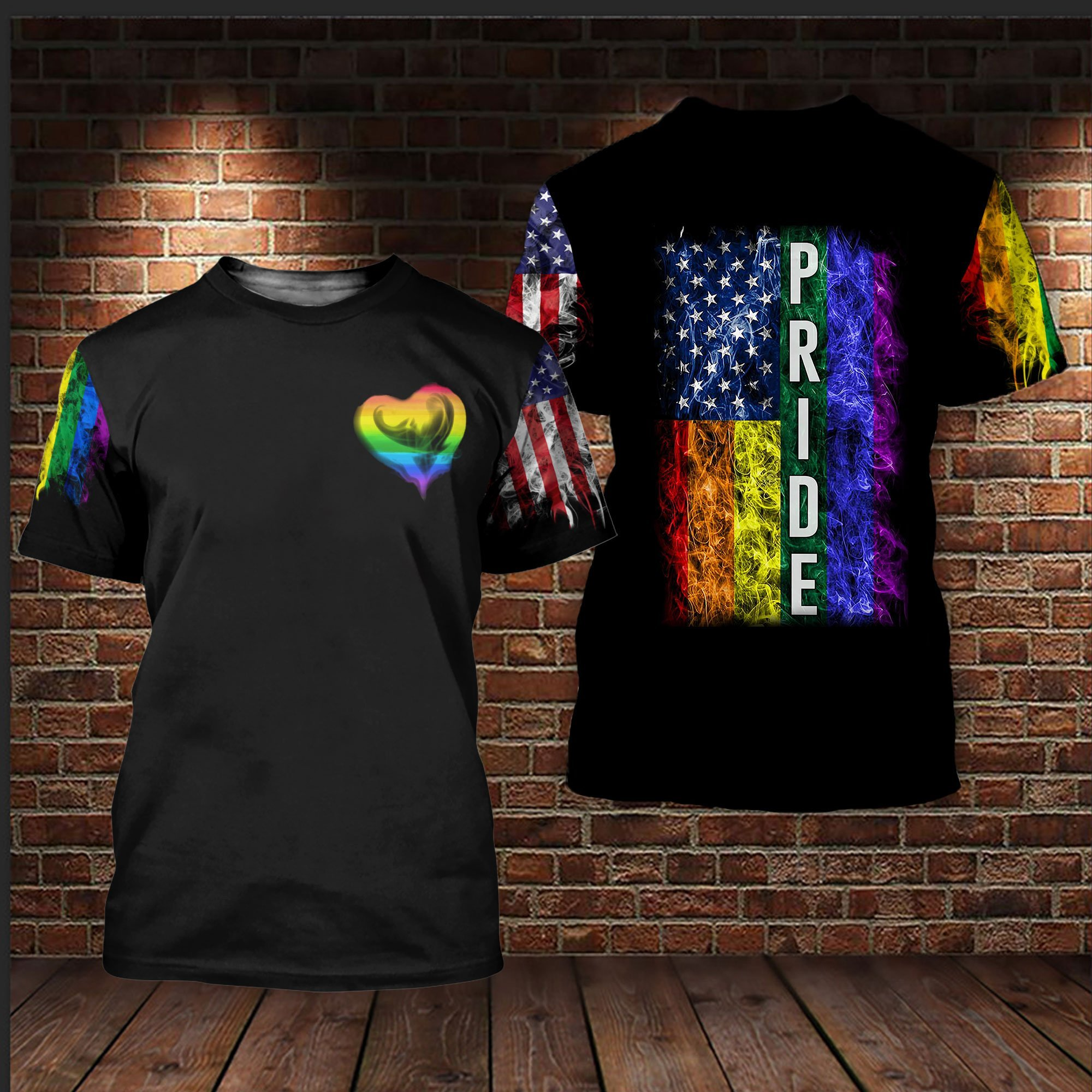 Bisexual Shirts For LGBT History Month/ LGBT Pride Smoke 3D Shirts For LGBT Community