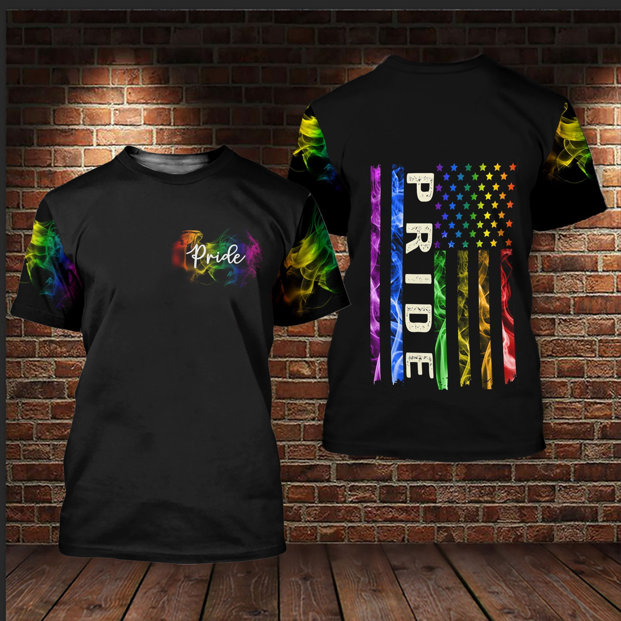 LGBT Pride Smoke Vintage 3D All Over Printed Shirts For LGBT Community/ Gift For Gay Man