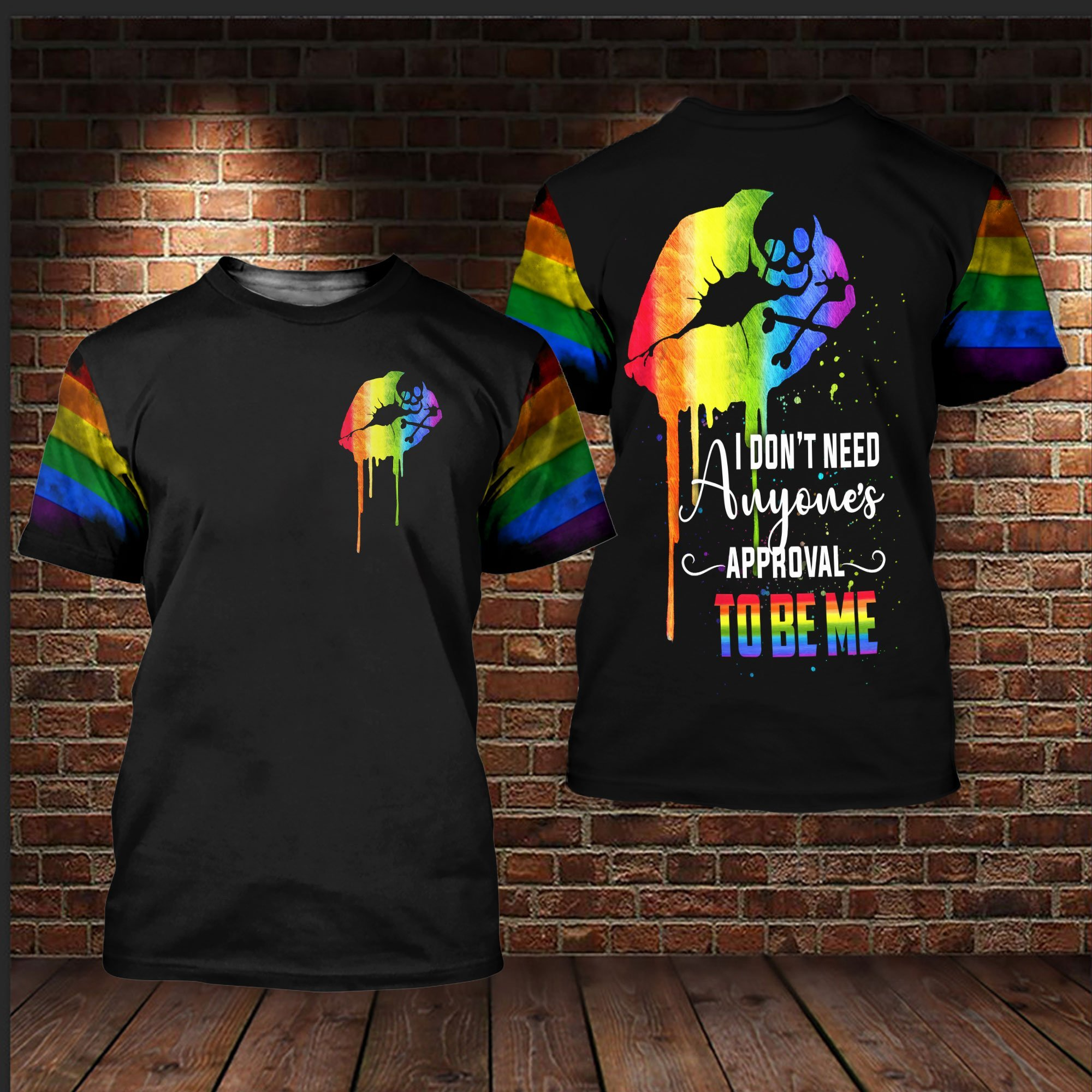 LGBT I Don’t Need Anyone’s Approval To Be Me 3D All Over Printed Shirts For LGBT Community