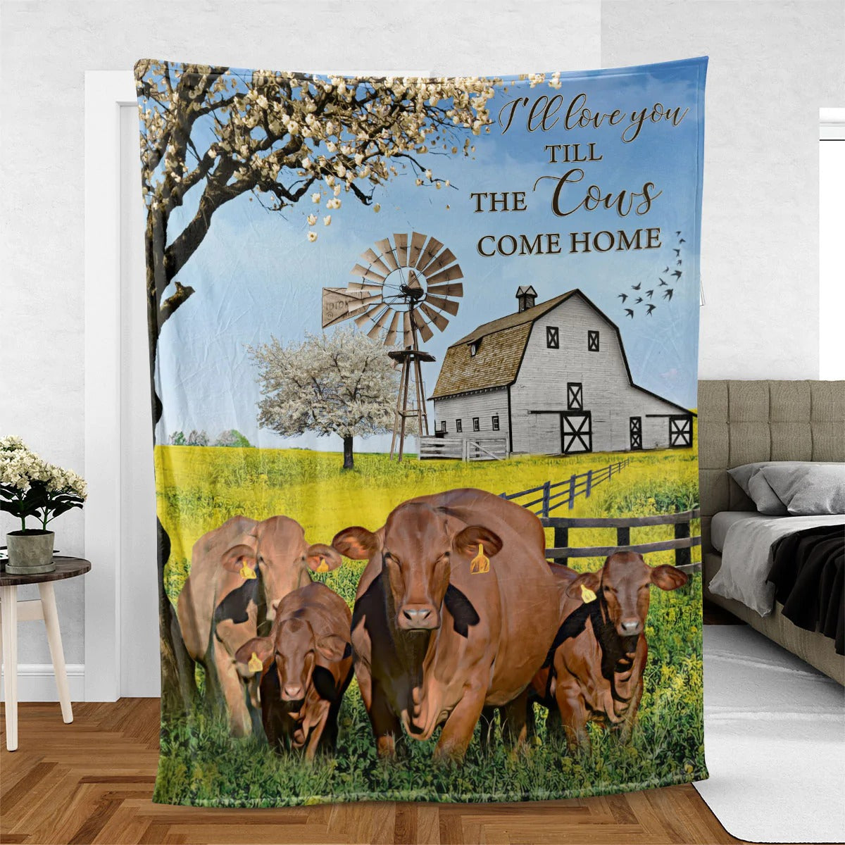 Beefmaster Blanket/ Love You Till The Cows Come Home Blanket/ Farm Blanket/ Gift For Farm Lover/ Animal Soft Premium Blanket