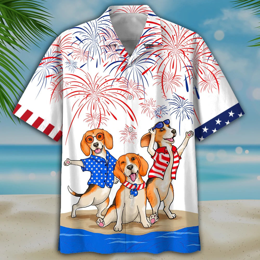 Beagle Hawaiian Shirts - Independence Day Is Coming Aloha Beach Shirt For Men And Woman/ Hawaii Dog Shirt