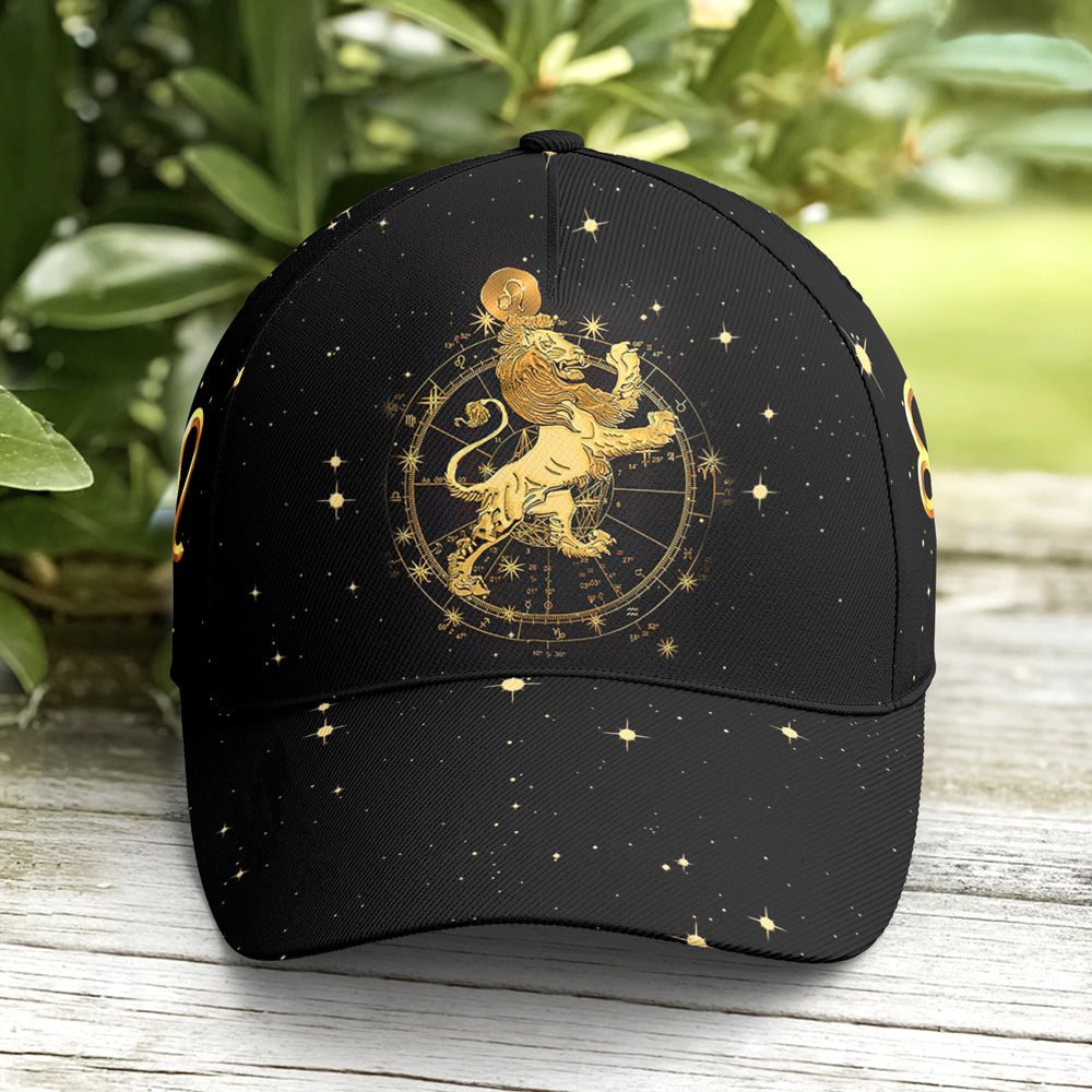 Leo Zodiac Golden Baseball Cap Coolspod