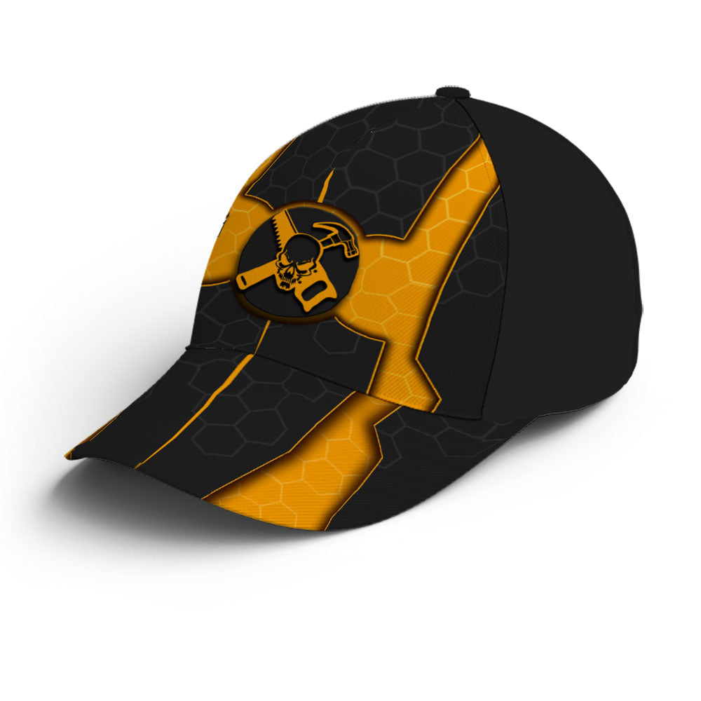 Yellow Skull Baseball Cap For Carpenter Future Tech Style Coolspod