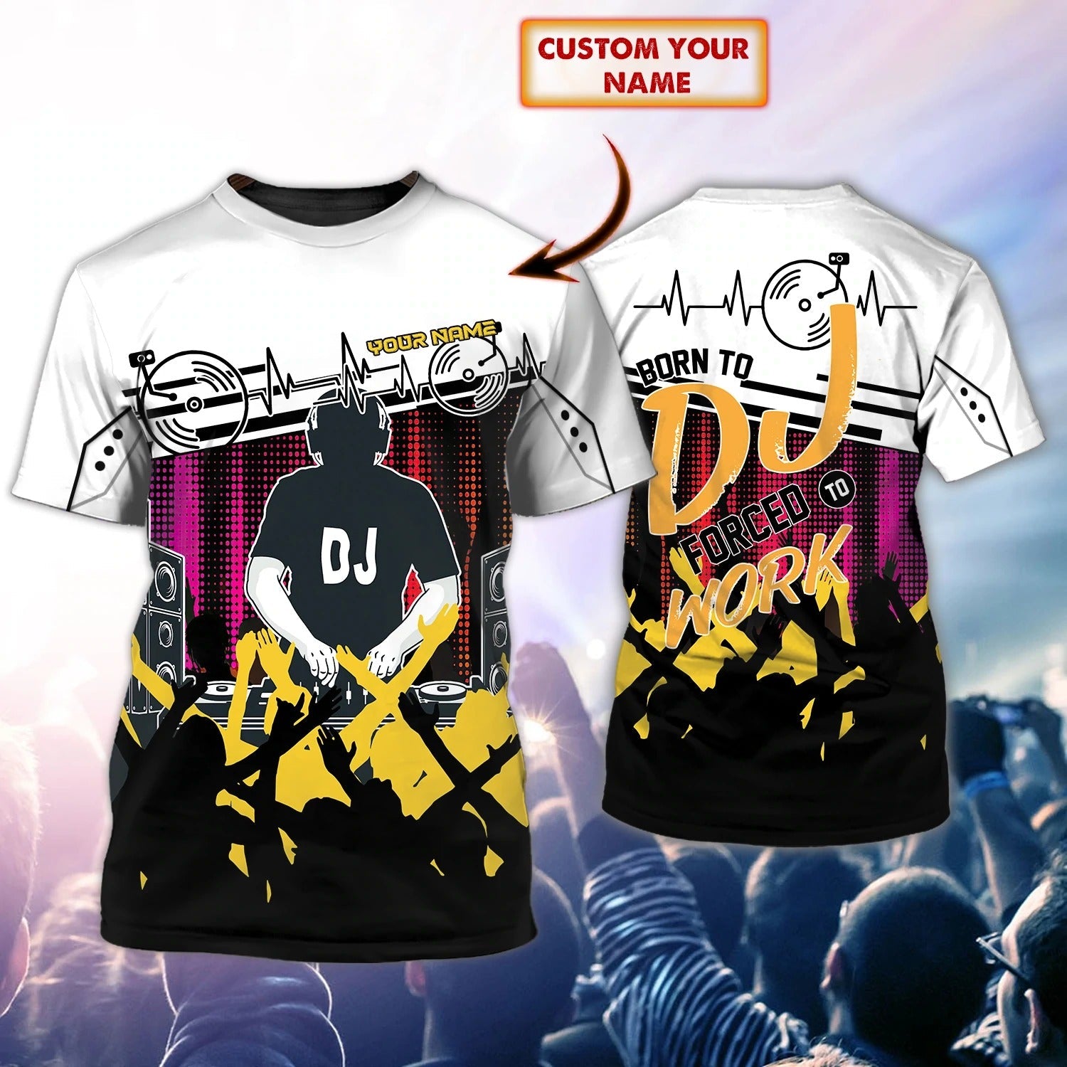Personalized 3D Full Print Disc Jockey Shirt For Men And Woman/ Unisex Dj Shirts/ Dj Tshirt For Summer Concert