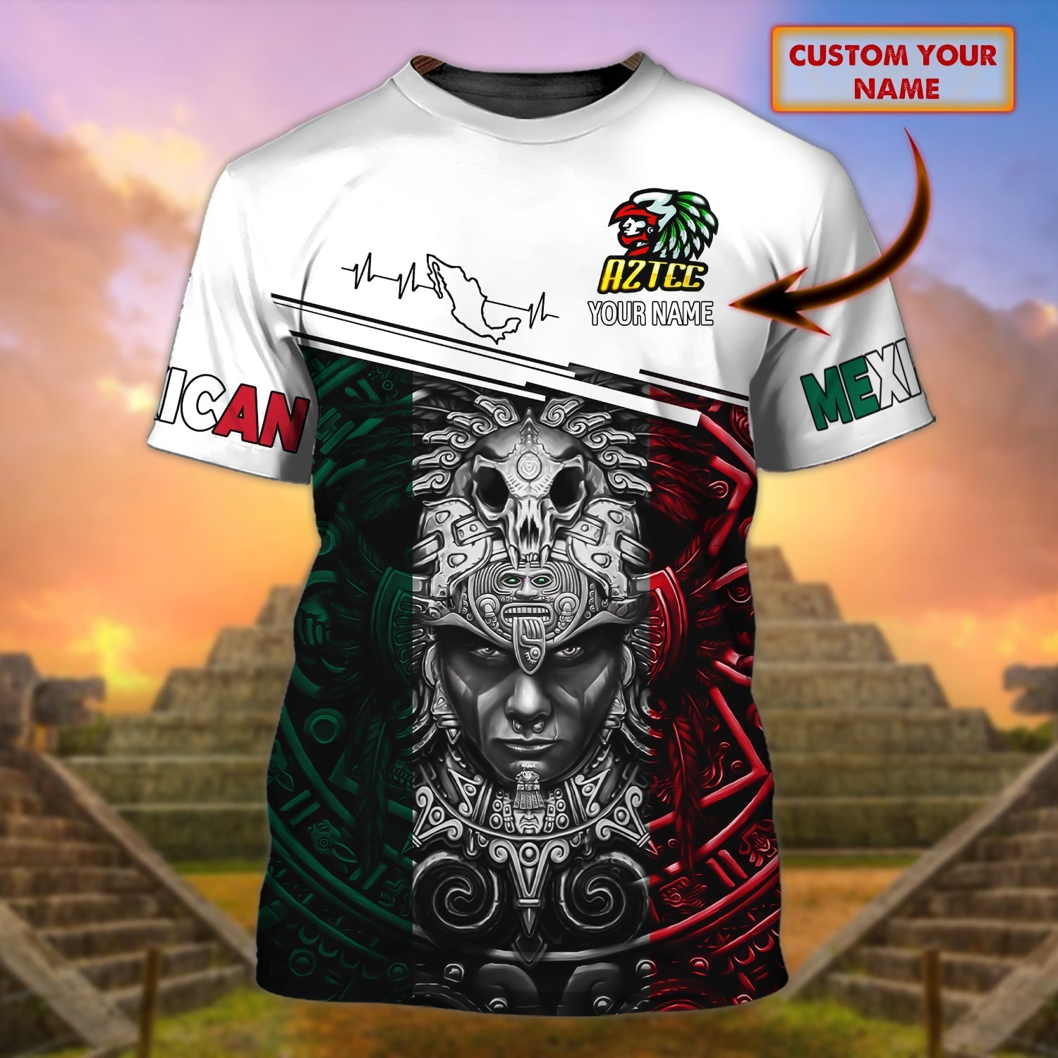 Customized with Name Aztec Shirt/ Mexico Aztec t shirt/ Aztec Lover Gifts