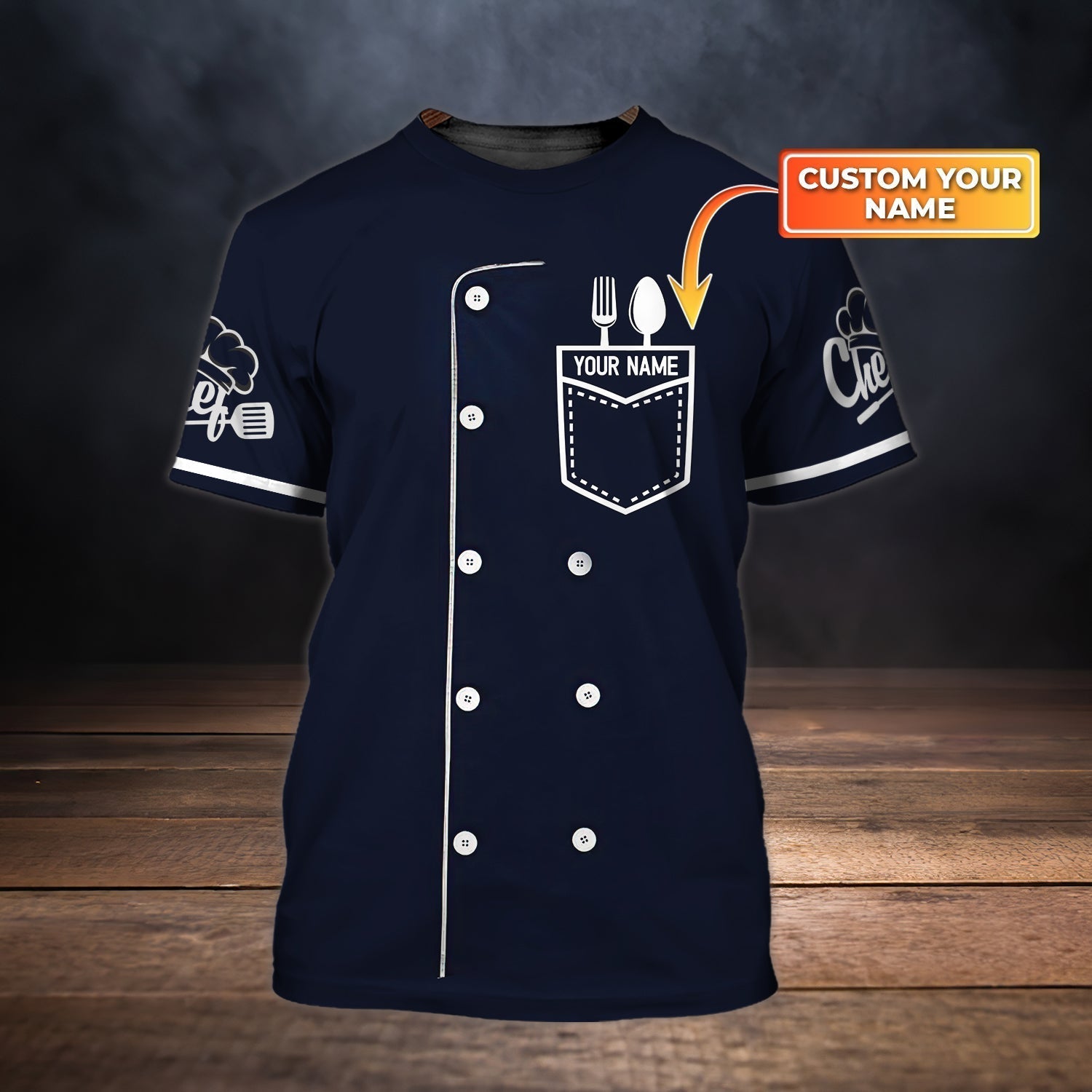 Customized 3D All Over Print Chef Shirts/ T Shirt For Chef/ Shirts For Master Chef