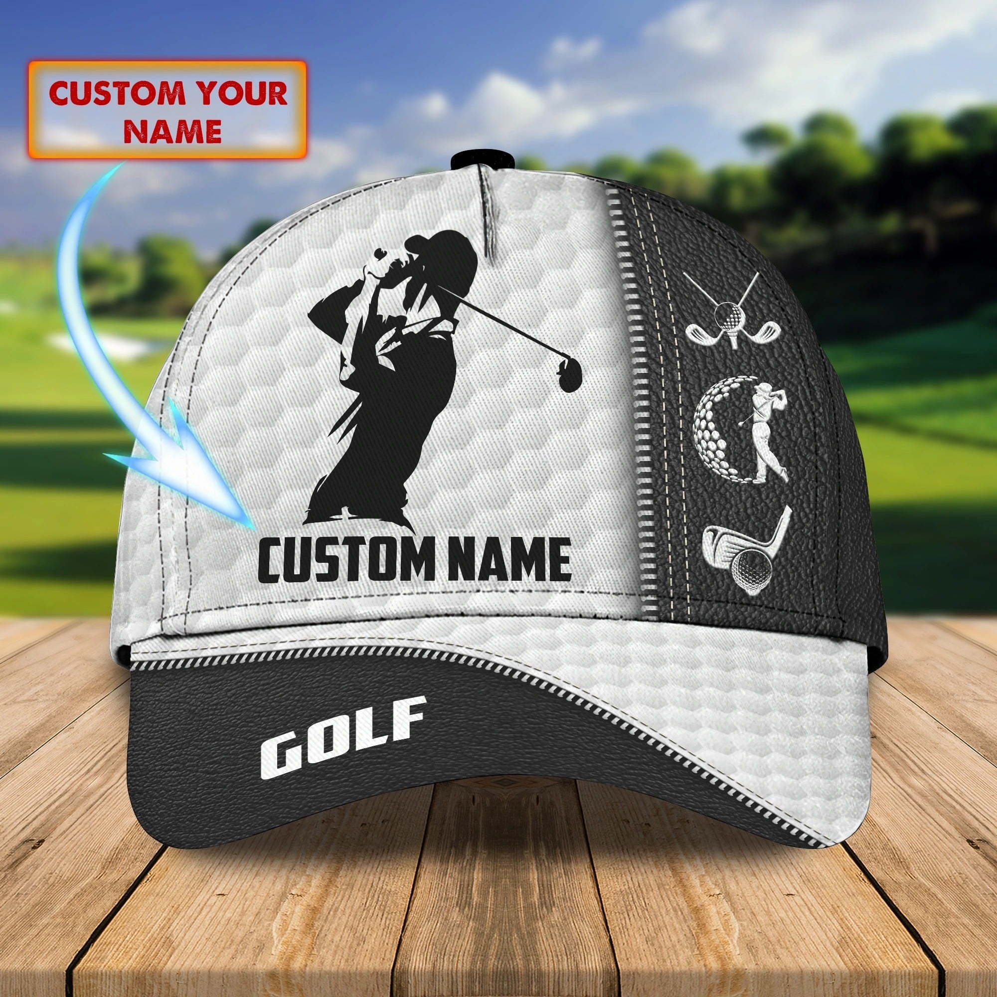 Customized 3D All Over Print Classic Cap For Golf Mens/ Dad Golf Cap Hat/ Christmas Gift For Golf Lover