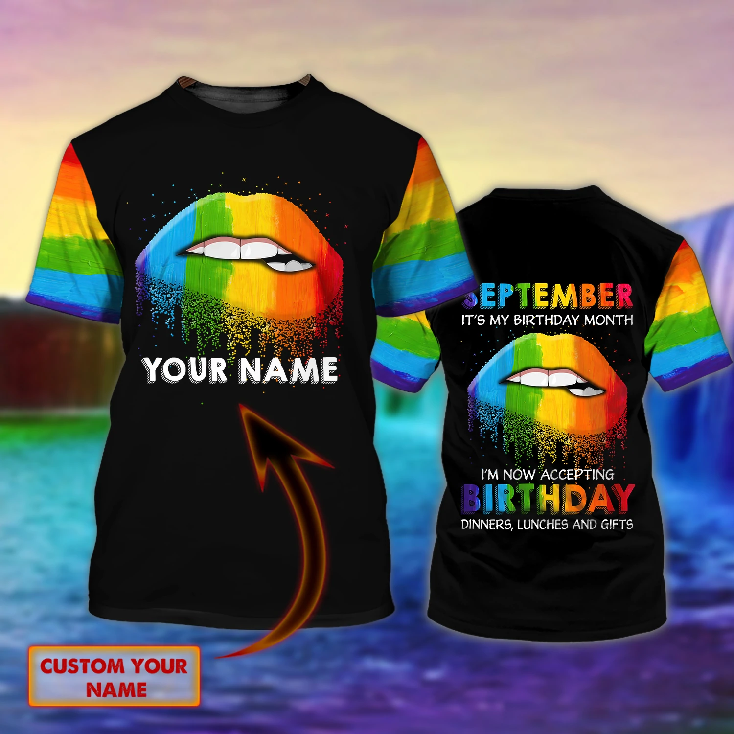 Personalized with name birthday gifts for gay men in September/ lesbian birthday September gift