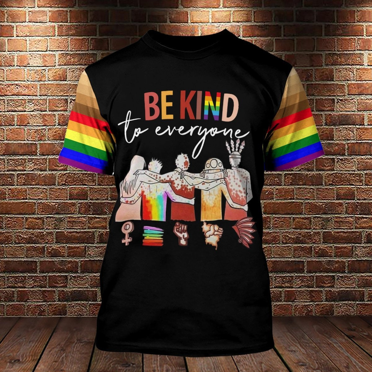 Lgbt Be Kind To Everyone 3D All Over Printed Shirts For Gay And Lesbian/ Gift For Lgbt Pride Month