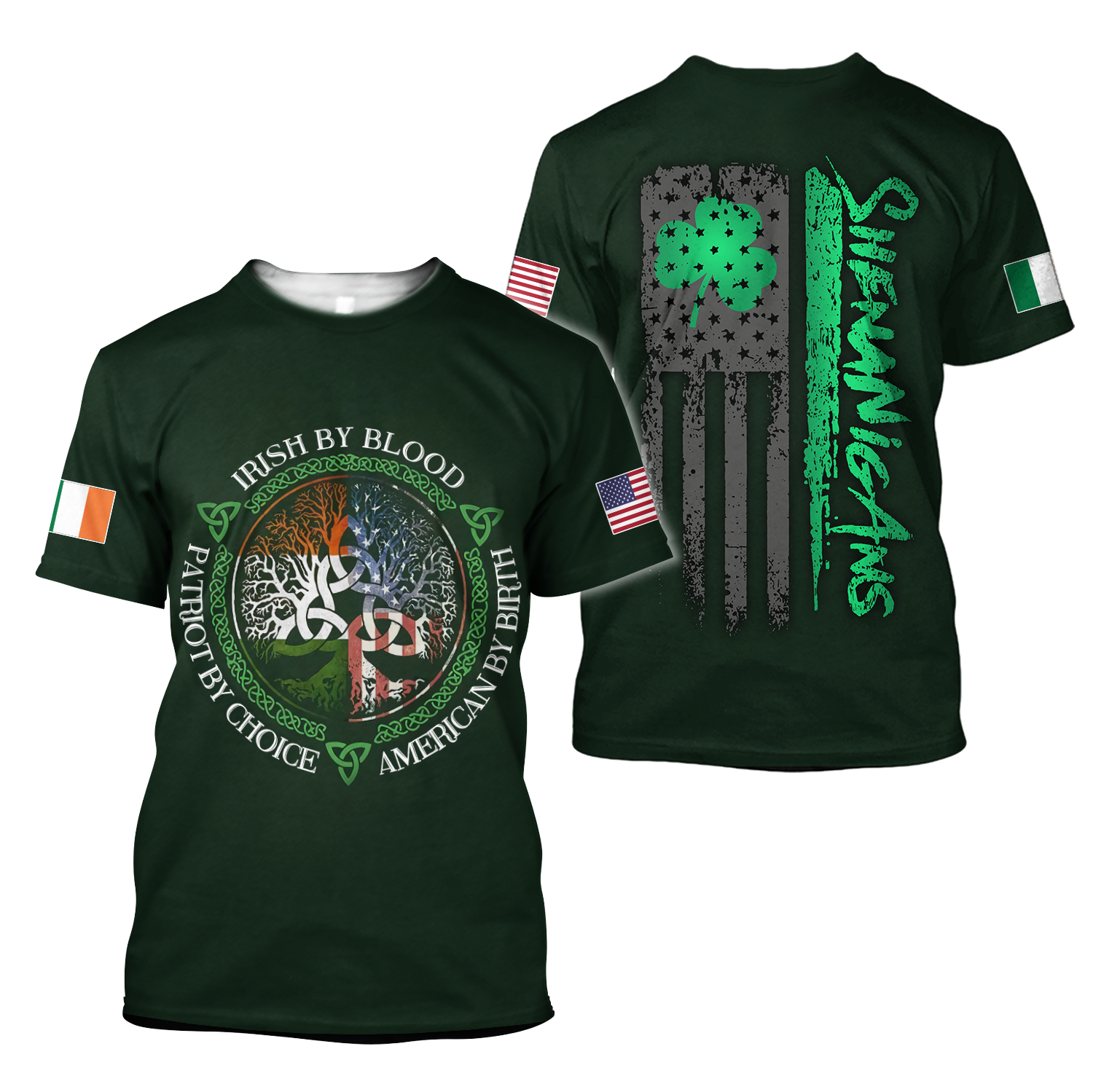 Irish By Blood American By Birth Patriot By Choice St.Patrick Day Hoodie Shirt for Men and Women
