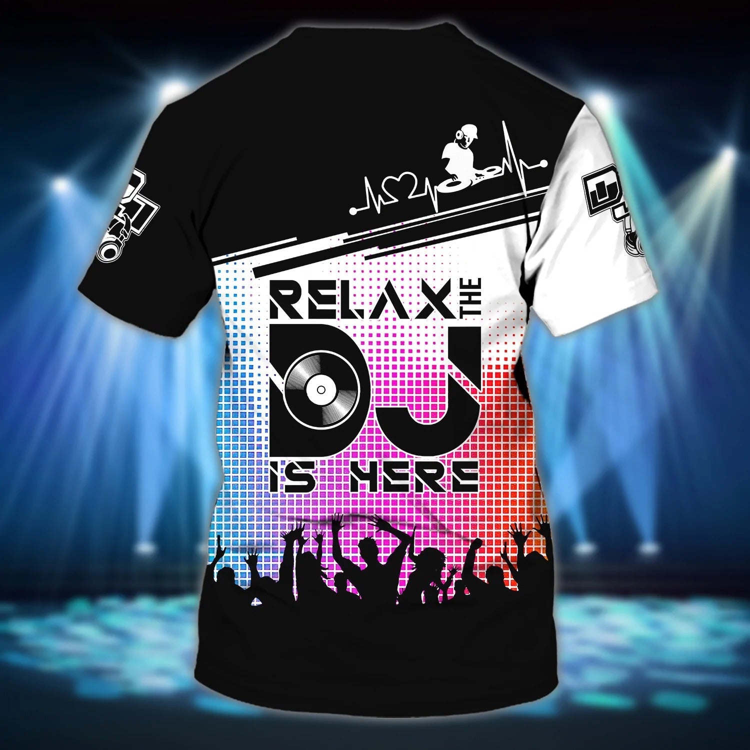 Custom Skeleton DJ Shirt/ Funny Disc Jockey Tshirt/ DJ Club Uniform