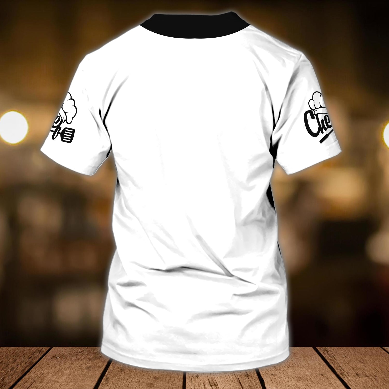 Custom Name White Chef Shirt/ Fill Printed Chef Shirt Short Sleeve/ Summer Chef Shirt