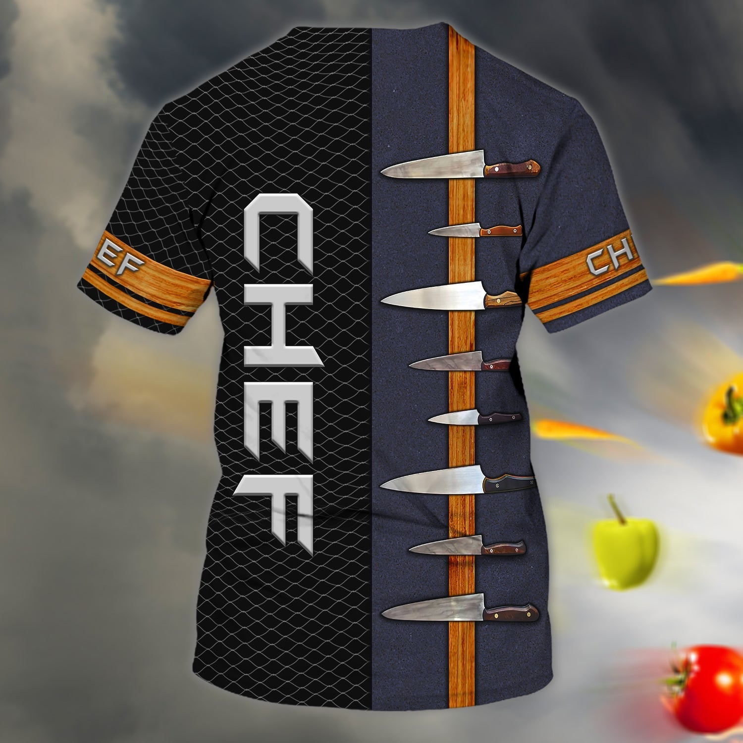 Custom With Name 3D Full Print Chef Shirt/ Chef With Knife Shirt/ Gift For Dad Chef