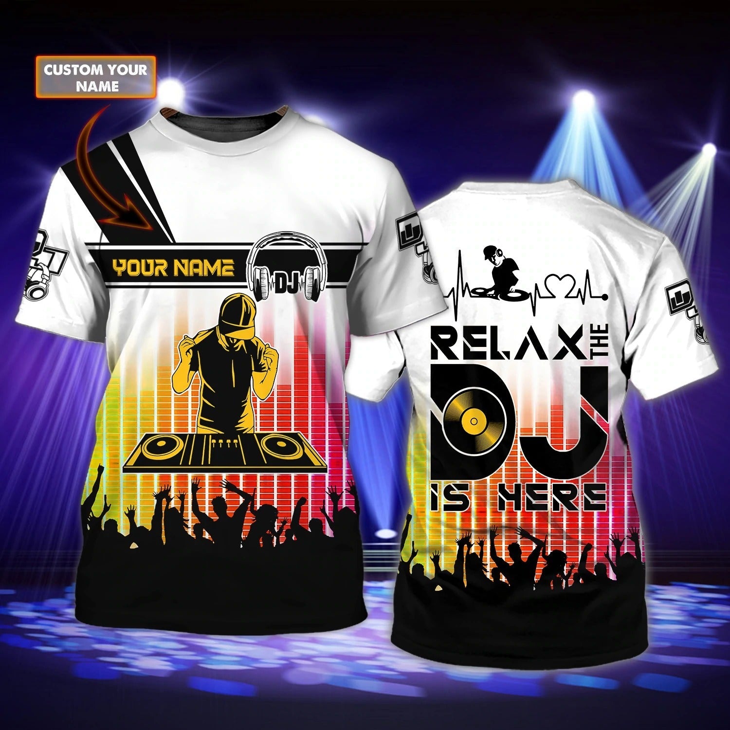 Personalized 3D All Over Printed Dj Shirts For Men And Women/ Funny Gift For A Dj/ Disc Jockey Shirts