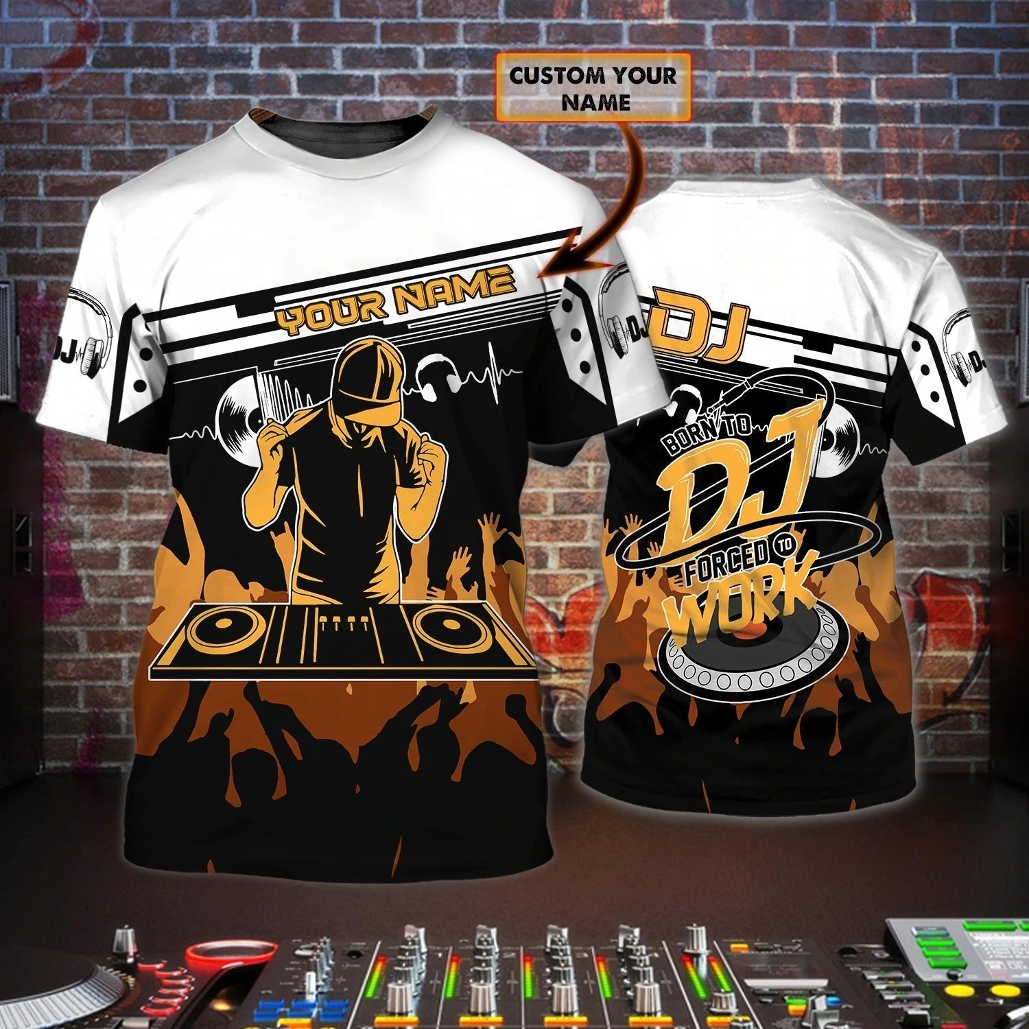 Customized Funny Dj 3D Tshirt/ I Make People Dance/ Gift To My Husband Dj/ To My Boy Friend Dj Shirts