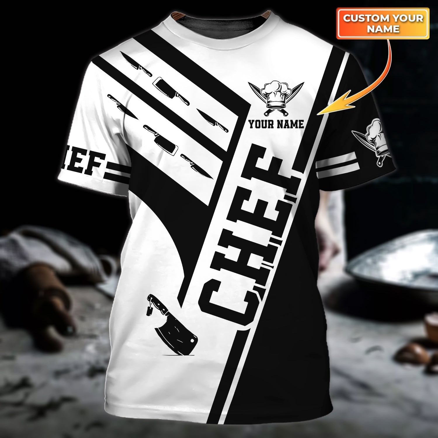 Customized 3D All Over Printed Master Chef T Shirts/ Men''S Chef Shirts/ T Shirt For Master Chef