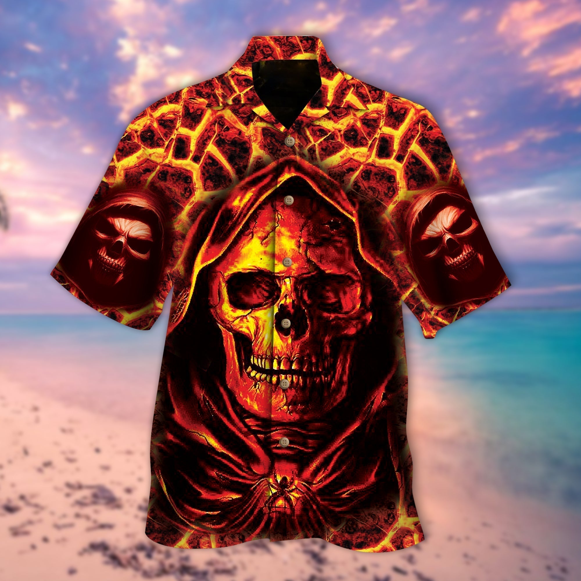 Skull The Reaper All Over Printed 3D Hawaiian Shirt
