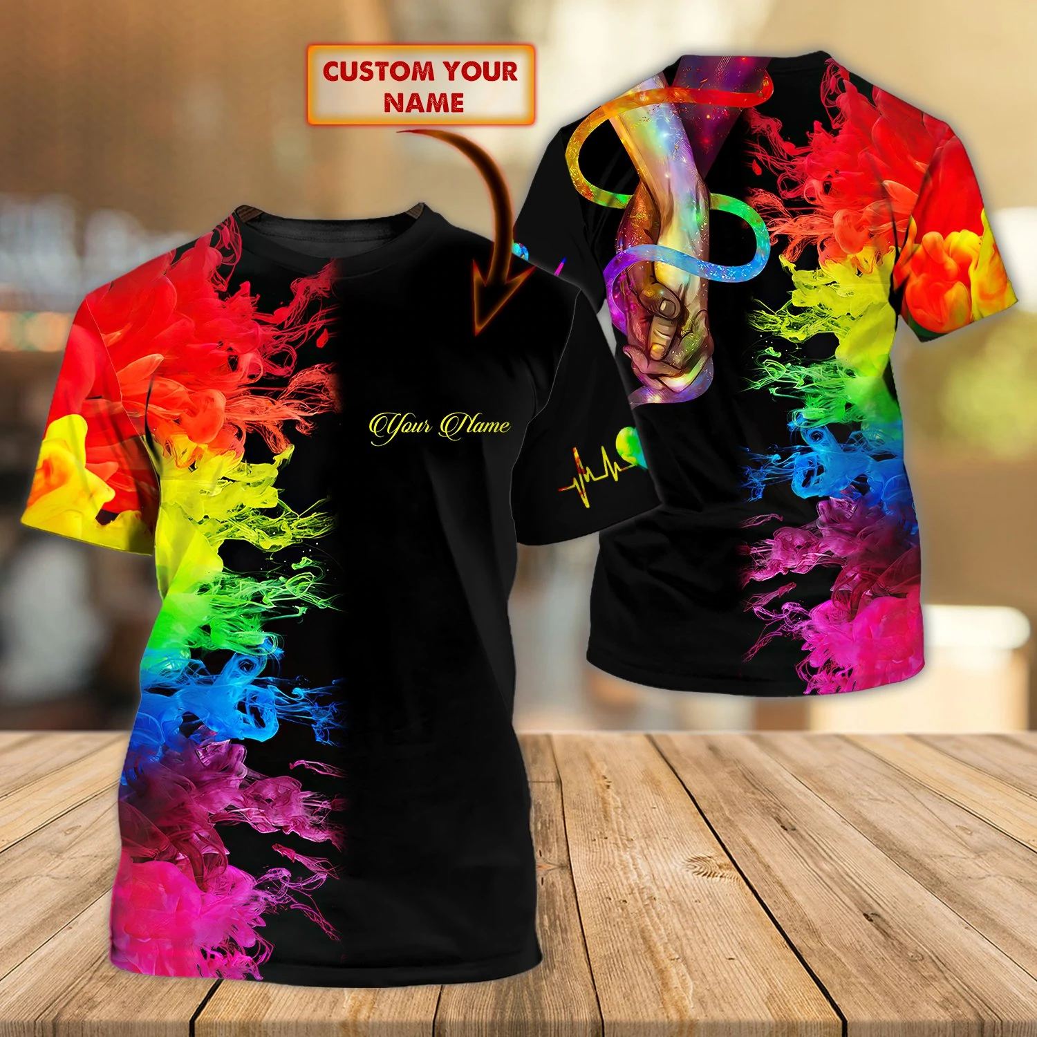 Personalization T Shirt Printed Full With Name/ Gaymer Shirt For Pride Month/ Lesbian Shirts