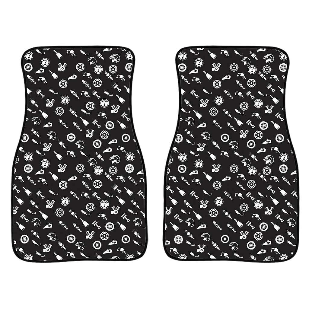 Motorcycle Parts Pattern Print Front And Back Car Floor Mats/ Front Car Mat