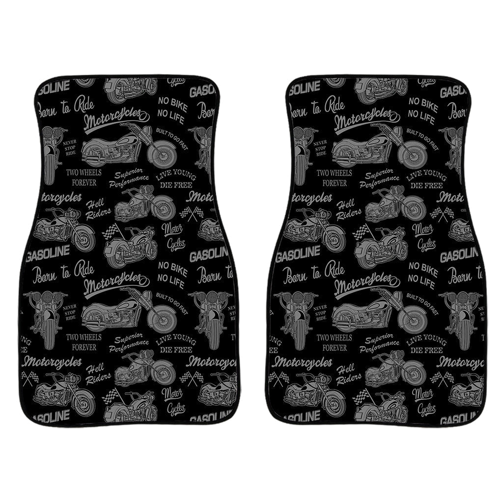 Motorcycle Quote Pattern Print Front And Back Car Floor Mats/ Front Car Mat