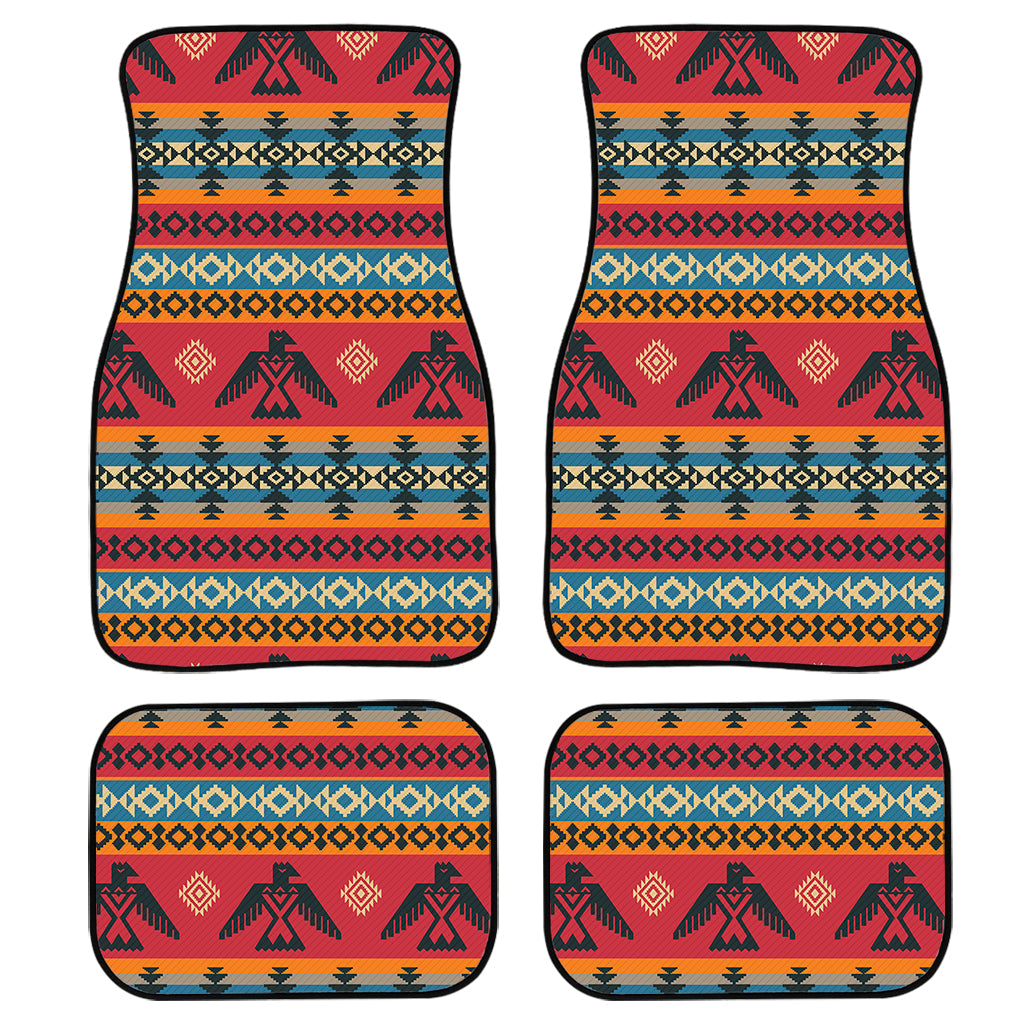 Native American Eagle Pattern Print Front And Back Car Floor Mats/ Front Car Mat