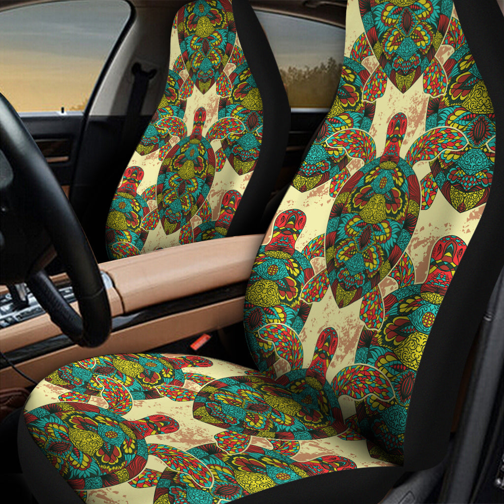 Native Bohemian Sea Turtle Print Universal Fit Car Seat Covers