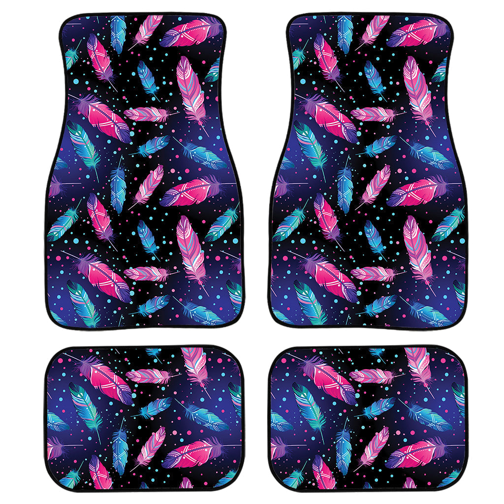 Native Feather Pattern Print Front And Back Car Floor Mats/ Front Car Mat