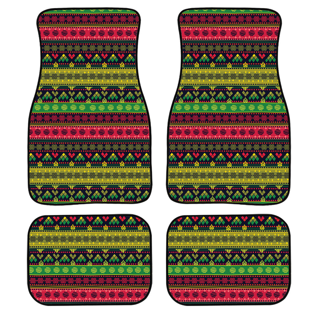 Native Indian Tribal Pattern Print Front And Back Car Floor Mats/ Front Car Mat