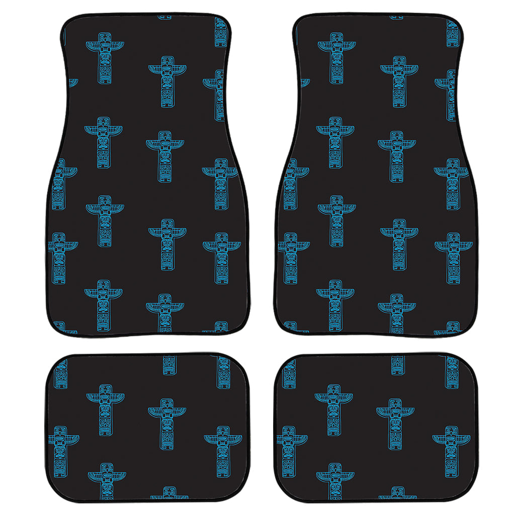 Native Totem Pattern Print Front And Back Car Floor Mats/ Front Car Mat