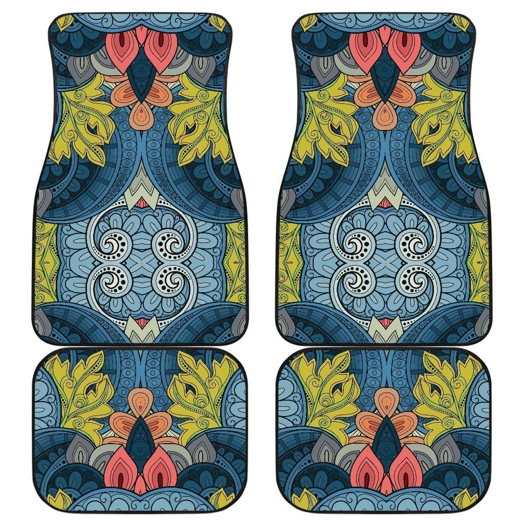 Native Tribal Bohemian Pattern Print Front And Back Car Floor Mats/ Front Car Mat