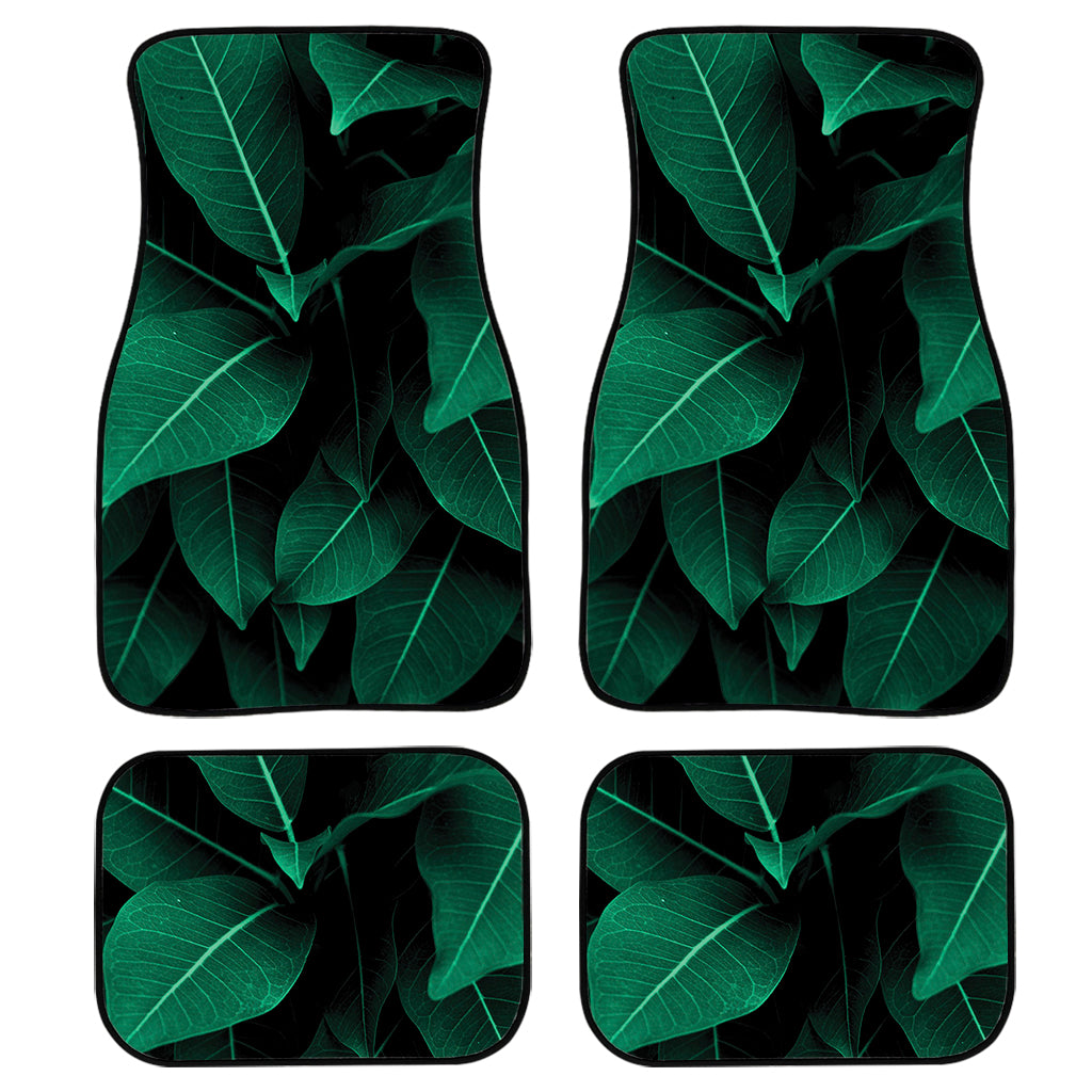 Natural Green Leaf Print Front And Back Car Floor Mats/ Front Car Mat