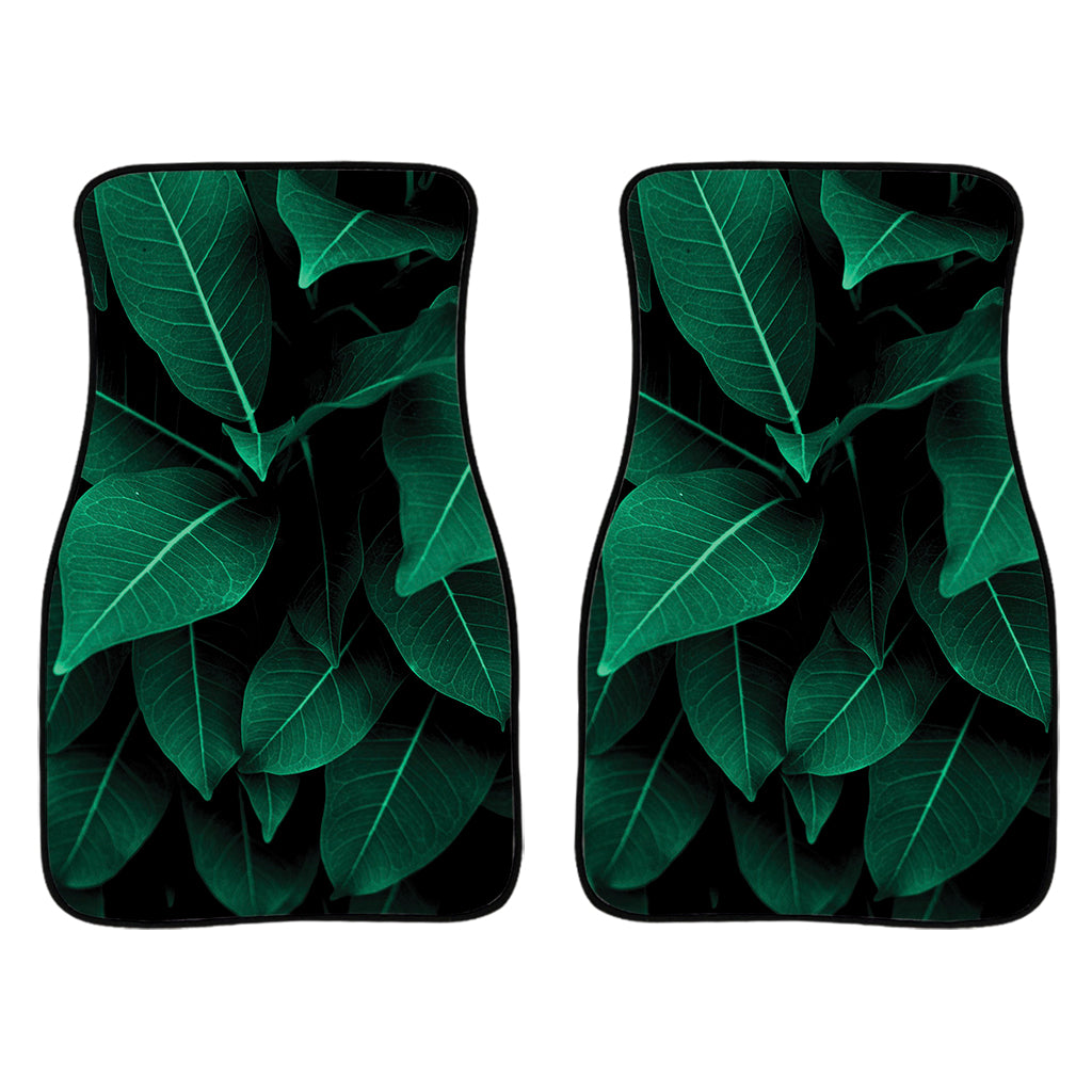 Natural Green Leaf Print Front And Back Car Floor Mats/ Front Car Mat