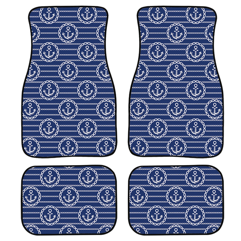 Nautical Anchor Pattern Print Front And Back Car Floor Mats/ Front Car Mat