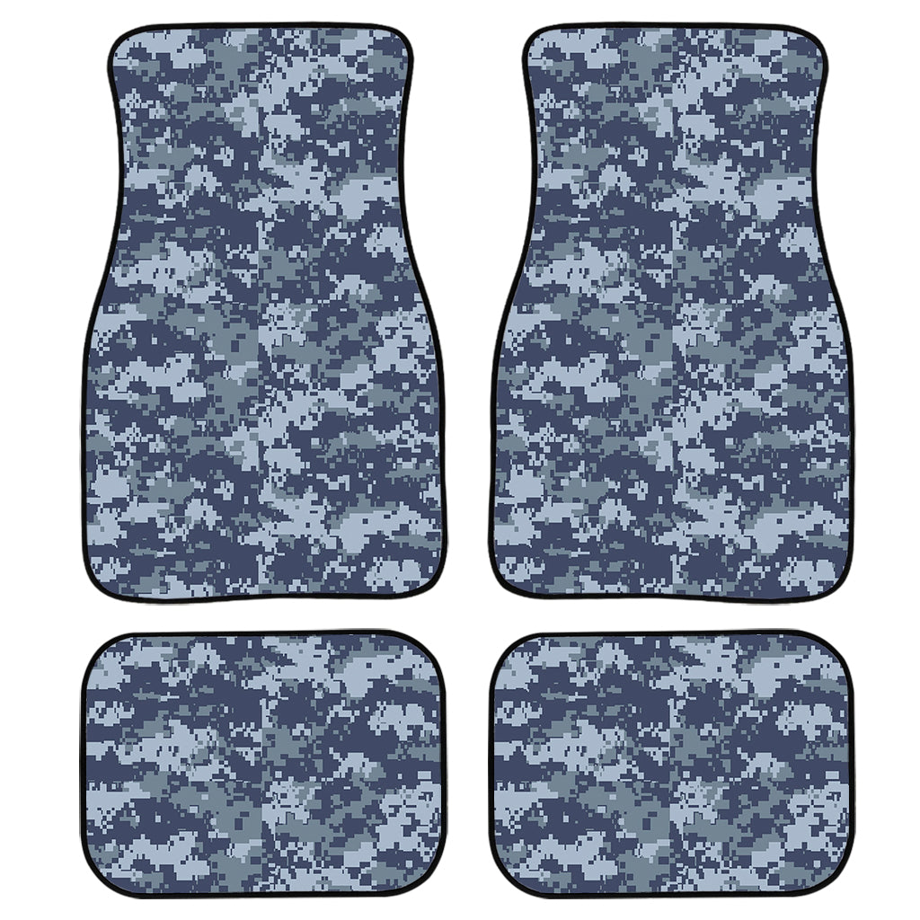 Navy Digital Camo Pattern Print Front And Back Car Floor Mats/ Front Car Mat